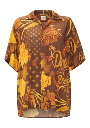 Donde Esteban Veranera floral short-sleeve shirt - Brown