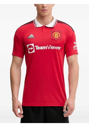 adidas logo-print polo shirt - Red