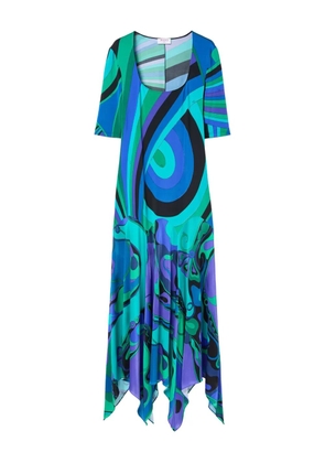 PUCCI asymmetric-hem maxi dress - Blue