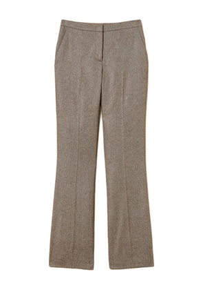 TWINSET lurex flared-leg trousers - Brown