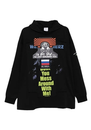 VETEMENTS patchwork hoodie - Black