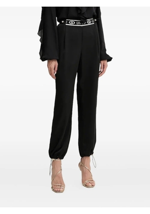LIU JO drawstring-ankle trousers - Black