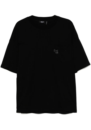 FIVE CM logo-embroidered T-shirt - Black