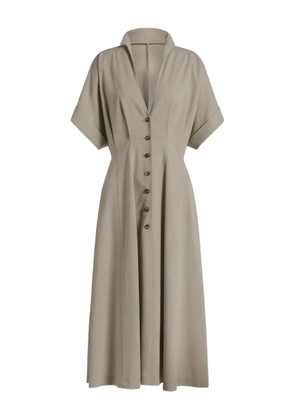 Alberta Ferretti buttoned dress - Neutrals
