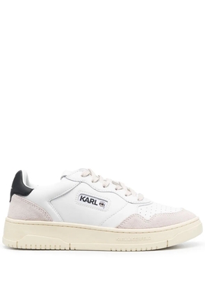 Karl Lagerfeld colour-panelled leather sneakers - White