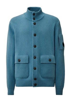C.P. Company Lens-detail buttoned cardigan - Blue