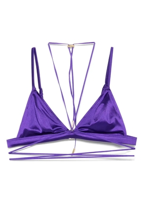 Maison Close Glow triangle bikini top - Purple
