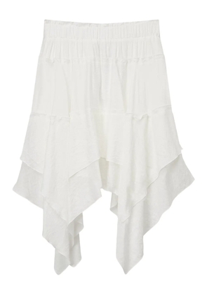 b+ab asymmetric tiered skirt - White