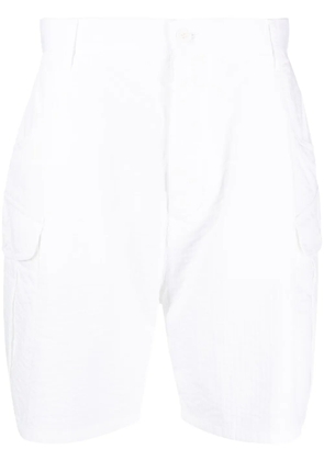 Giorgio Armani seersucker cargo shorts - White