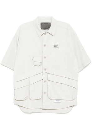 Musium Div. logo-print shirt - Grey