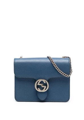 Gucci Pre-Owned 2016-2025 Small Dollar Calfskin Interlocking G crossbody bag - Blue