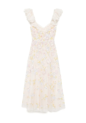 Needle & Thread sequin dandelion ruffle ballerina dress - Neutrals