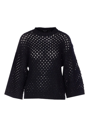 Fabiana Filippi sequin-detail crew-neck sweater - Blue