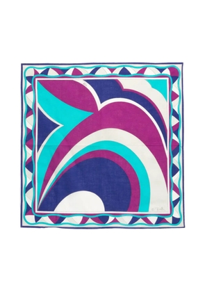 PUCCI Pre-Owned 2000s small cotton scarf - Blue