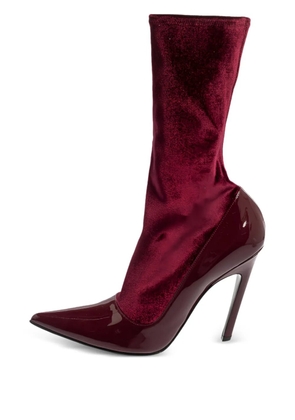 Balenciaga Pre-Owned 110mm leather heeled boots - Red