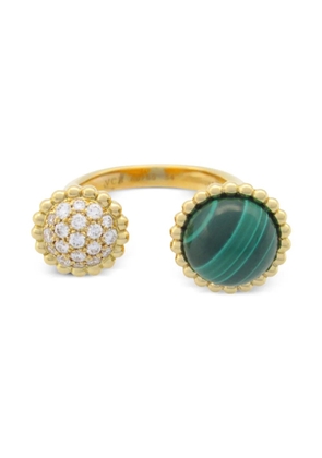 Van Cleef & Arpels Pre-Owned 2010s 18K yellow gold Couleurs Entre les Doigts malachite and diamond ring