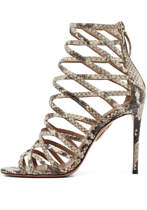 Aquazzura embossed leather sandals - Neutrals