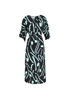 Diane Von Furstenberg Vintage Chatham-print wrap dress - Black