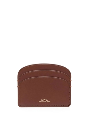 A.P.C. foil-print cardholder - Brown