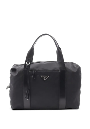 Prada Pre-Owned 2010s Vela leather-trimmed tote bag - Black
