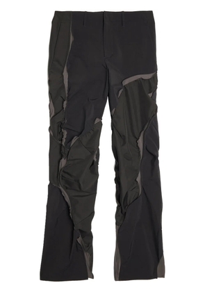 Post Archive Faction layered-design tapered trousers - Black
