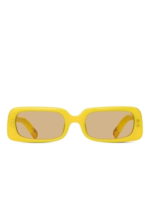 Jacquemus Azzuro rectangle-frame sunglasses - Yellow