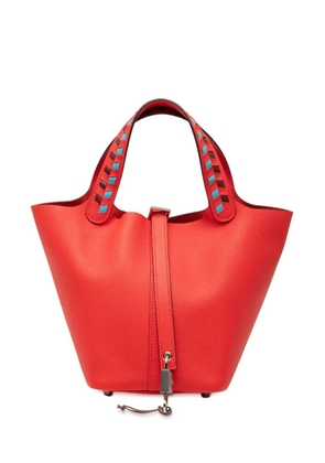 Hermès Pre-Owned 2020 Epsom Tressage Picotin Lock 18 handbag - Red