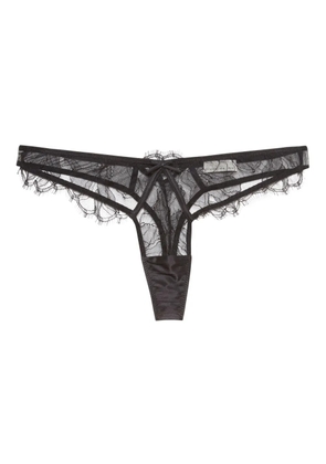 Fleur Du Mal Sophia lace thong - Black