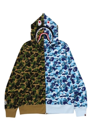 A BATHING APE® Abc Camo Separate Shark full-zip hoodie - Green