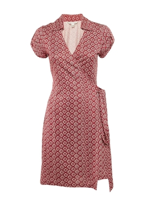 DVF Diane von Furstenberg geometric-print wrap dress - Red