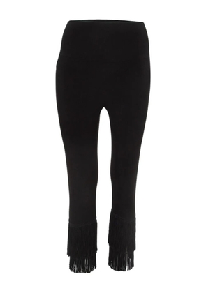 Norma Kamali Vintage fringed leggings - Black