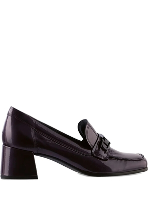 Hogl Helen block-heel patent loafers - Black