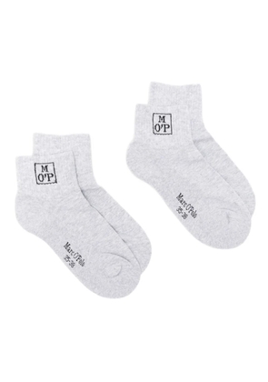 Marc O'Polo logo-intarsia socks (pack of two) - Grey