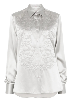 Ermanno Scervino floral-embroidered shirt - Grey