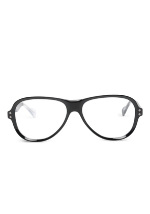 Snob Goccia pilot-frame glasses - Black