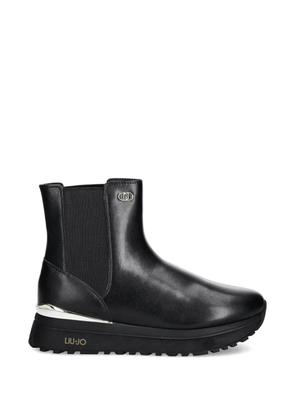LIU JO logo plaque platform Chelsea boots - Black