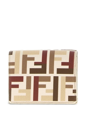 FENDI mini trifold wallet - Neutrals