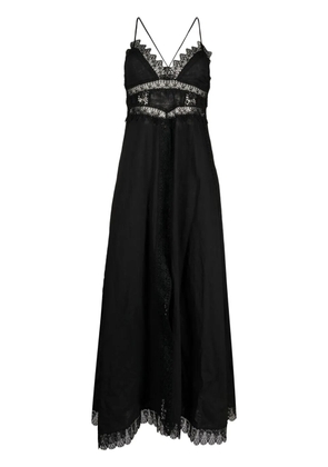 Charo Ruiz Ibiza lace-trimmed maxi dress - Black