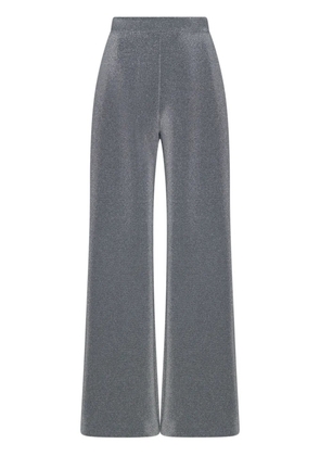 Rosetta Getty metallic straight-leg trousers - Silver