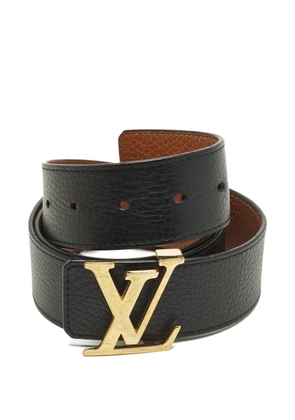 Louis Vuitton Pre-Owned logo leather belt - Black