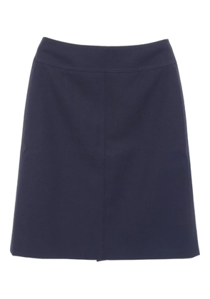 Hermès Pre-Owned 2010s wool zip-up skirt - Blue