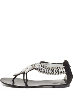 Giuseppe Zanotti Vintage pre-owned embellished thong sandals - Black