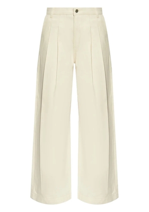 Theory pleat-detailing trousers - White