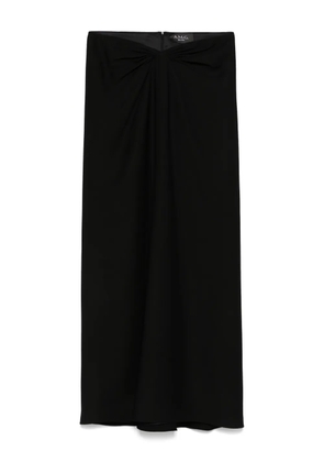A.M.G. ruched-detailed midi skirt - Black