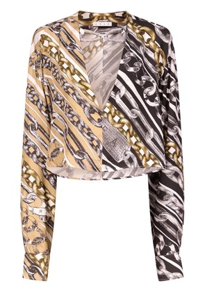 AREA Crystal Link blouse - Black