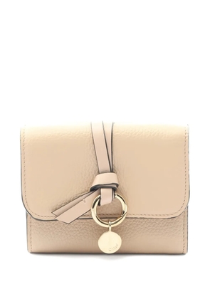Chloé Pre-Owned 2010s Alphabet leather trifold wallet - Neutrals