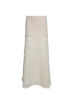 diotima Alba fringed skirt - Neutrals