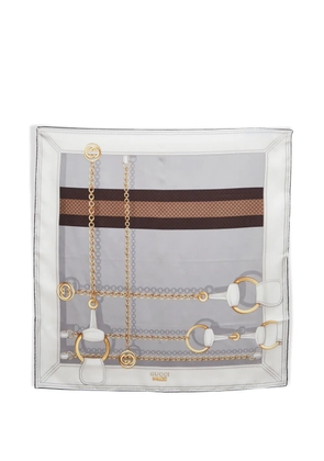 Gucci Pre-Owned printed silk scarf - Grey