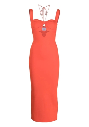 Galvan London Kali cutout-detail dress - Red