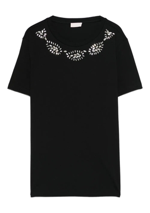 LIU JO embellished crew-neck T-shirt - Black
